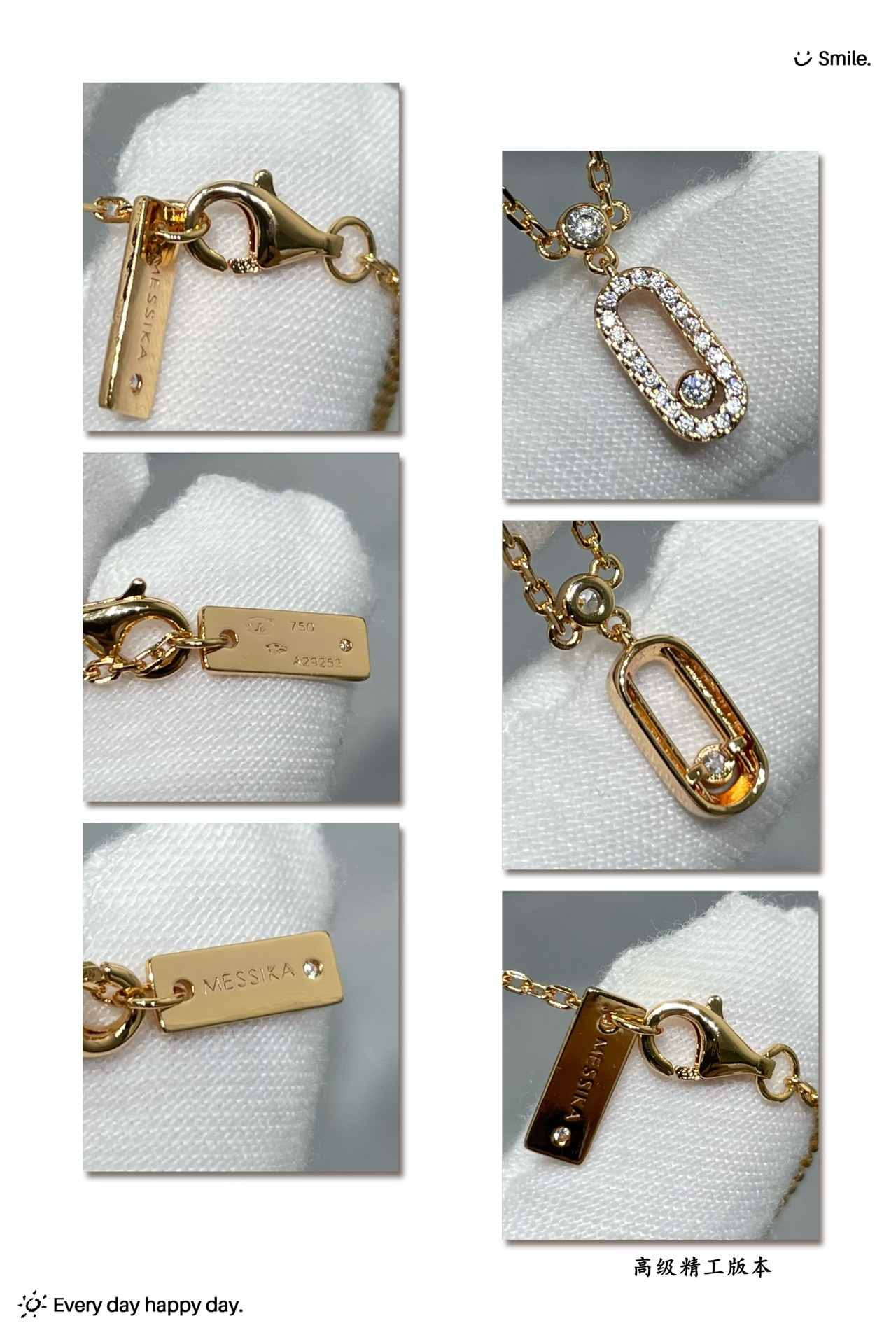 Messika Five Diamond Moving Necklace