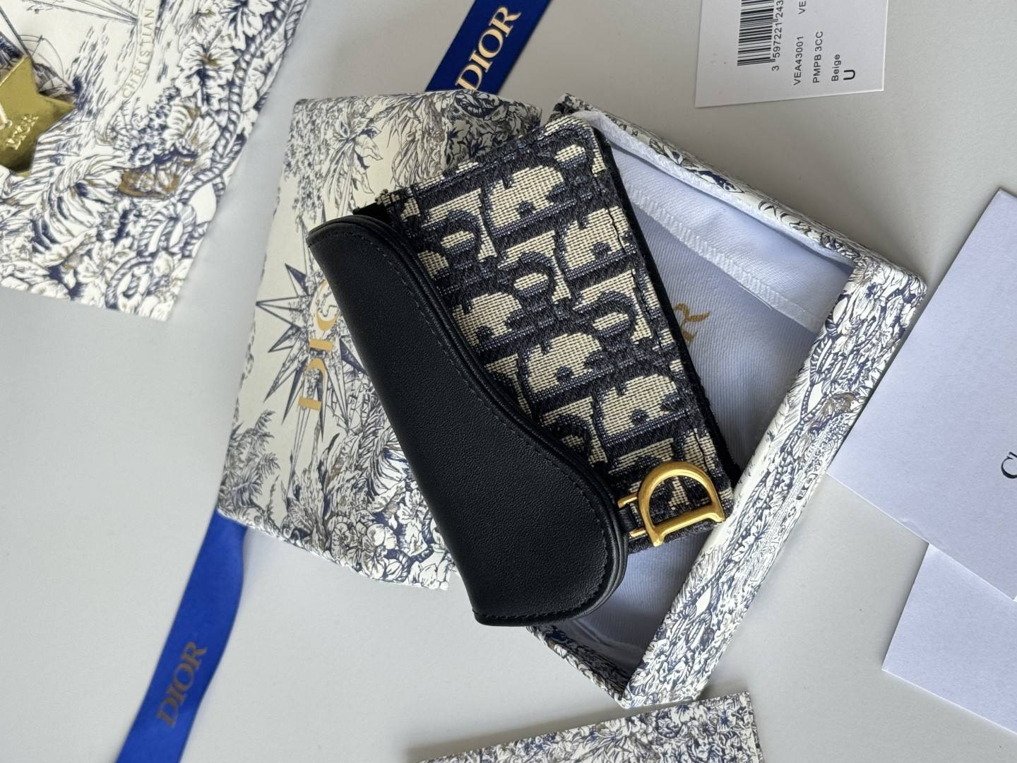 Dior Saddle Bloom Card Holder 11x7.5x3cm