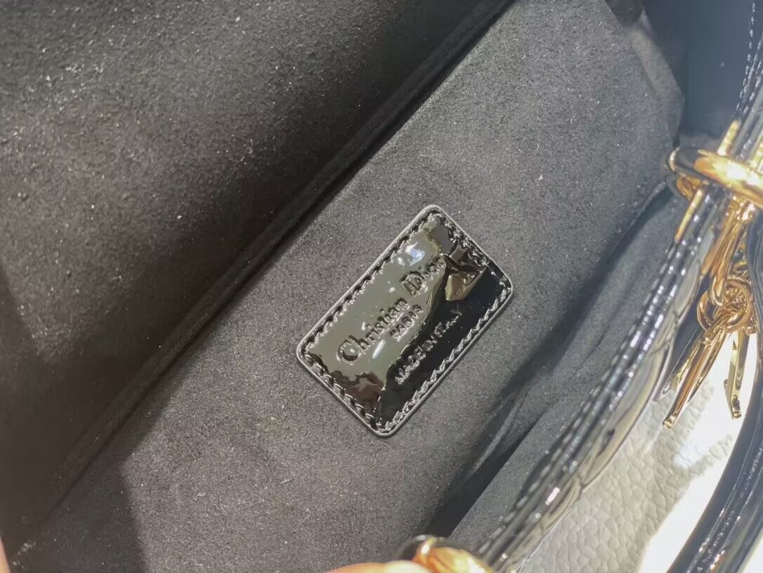 DIOR SMALL LADY D-JOY BAG BLACK 22x6x12cm