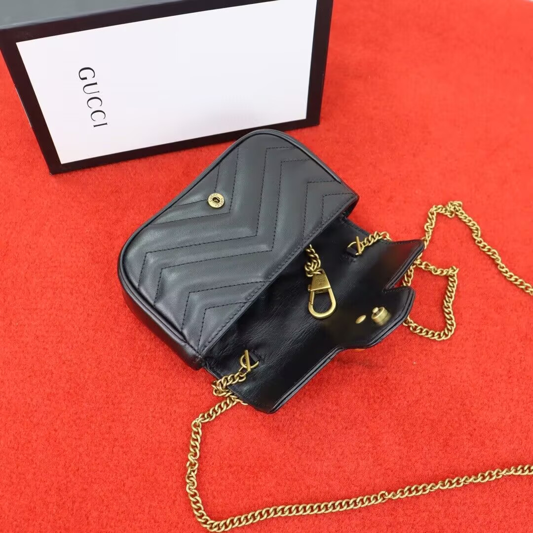 GG Marmont matelasse leather super mini bag 16.5x10.2x5.1cm