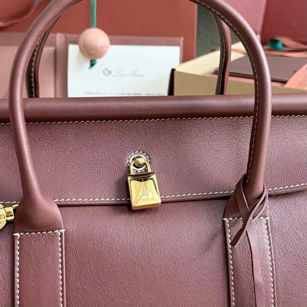 Loro Piana Loom Bag L25 Smooth Calfskin 25x18x12.5cm