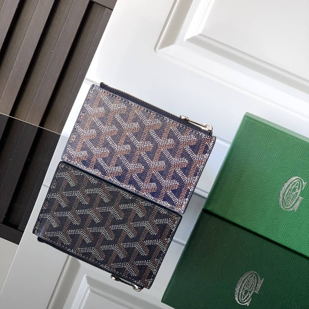 Goyard Bourbon zipped card holder 12.5x1x8.4cm
