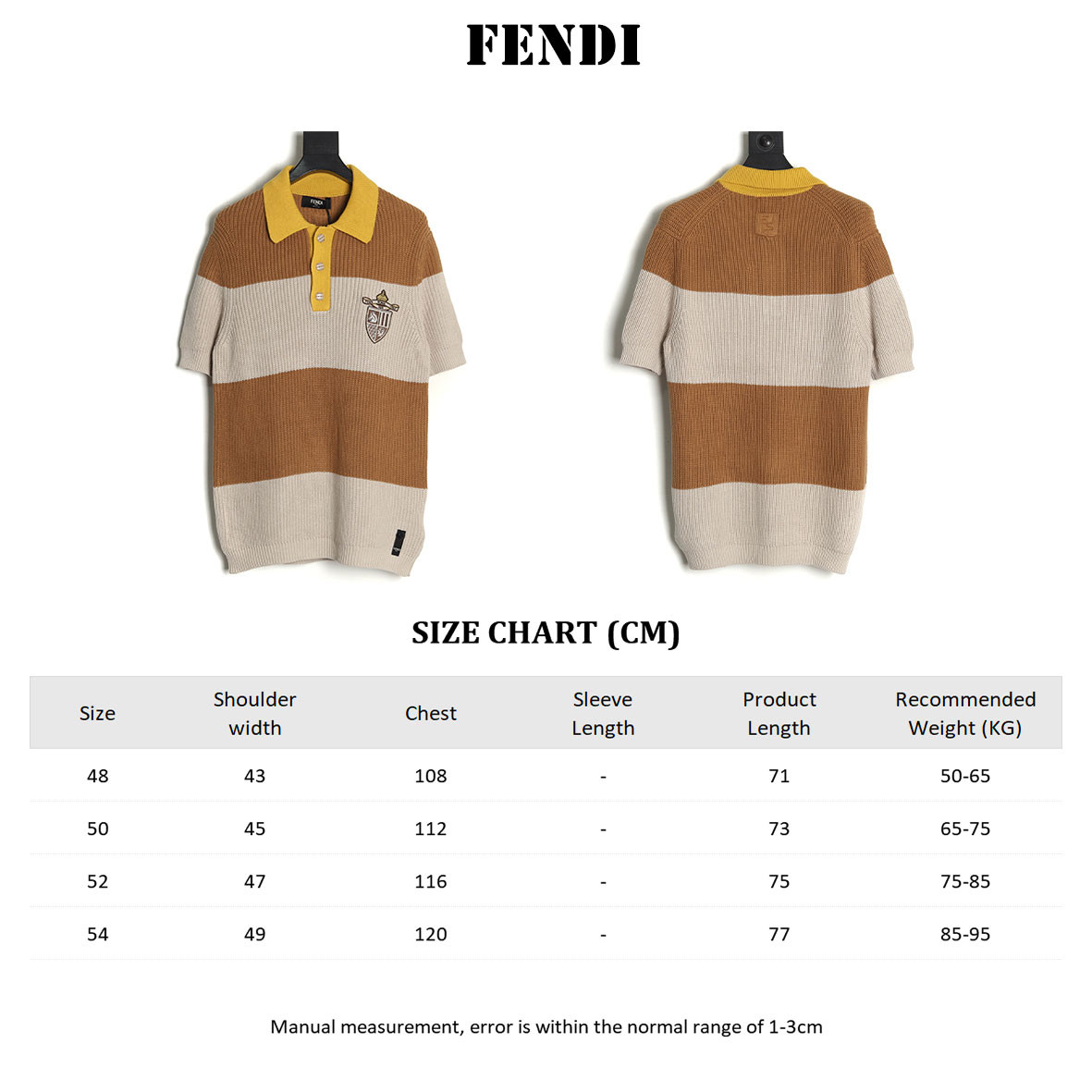FENDI FD knitting Short-sleeved