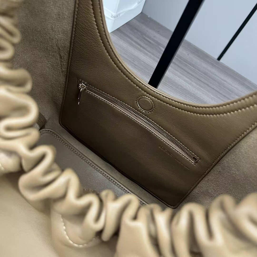 LOEWE Medium Squeeze bag in mellow nappa lambskin 34x33x13.5cm