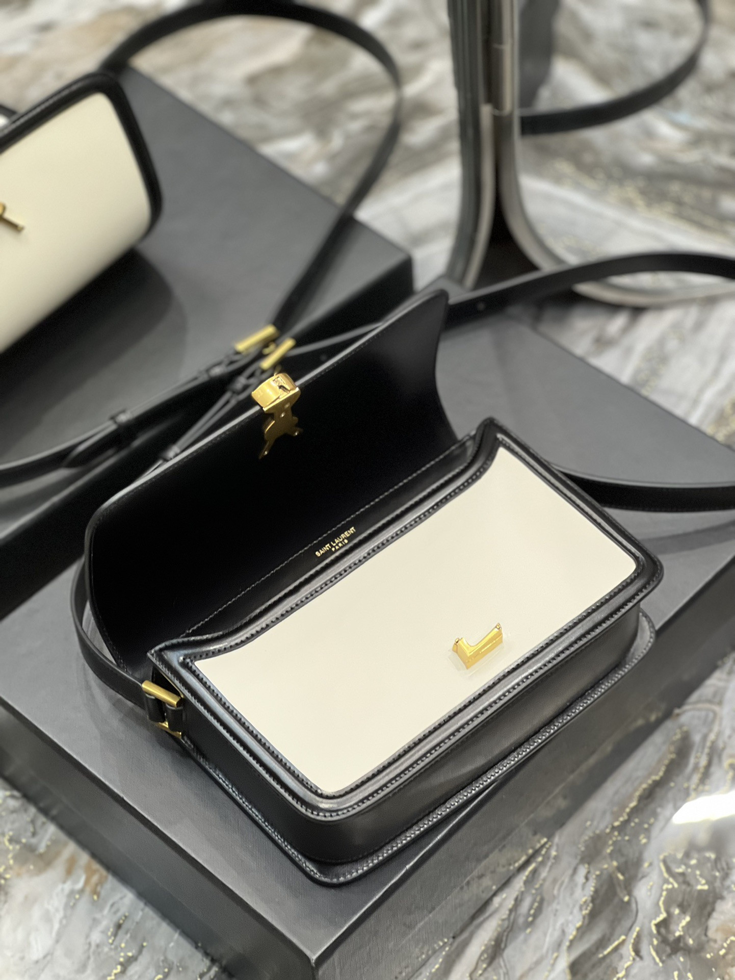 YSL SOLFERINO SMALL SATCHEL IN BOX SAINT LAURENT 19 X 13 X 5 CM