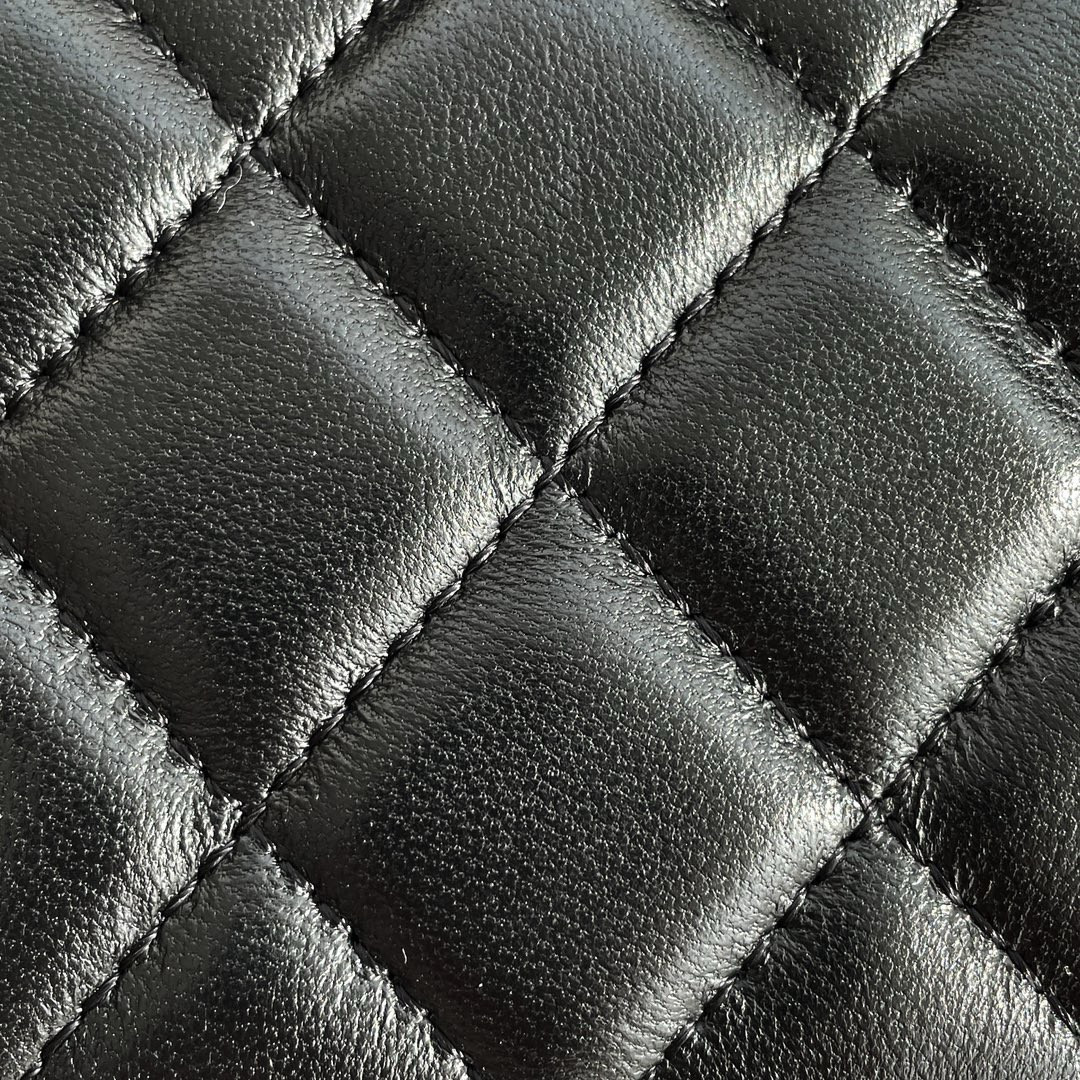 CHANEL Walnut Gold Ball Chain with Makeup Mirror Lamb Leather Square Box Shoulder Bag Women