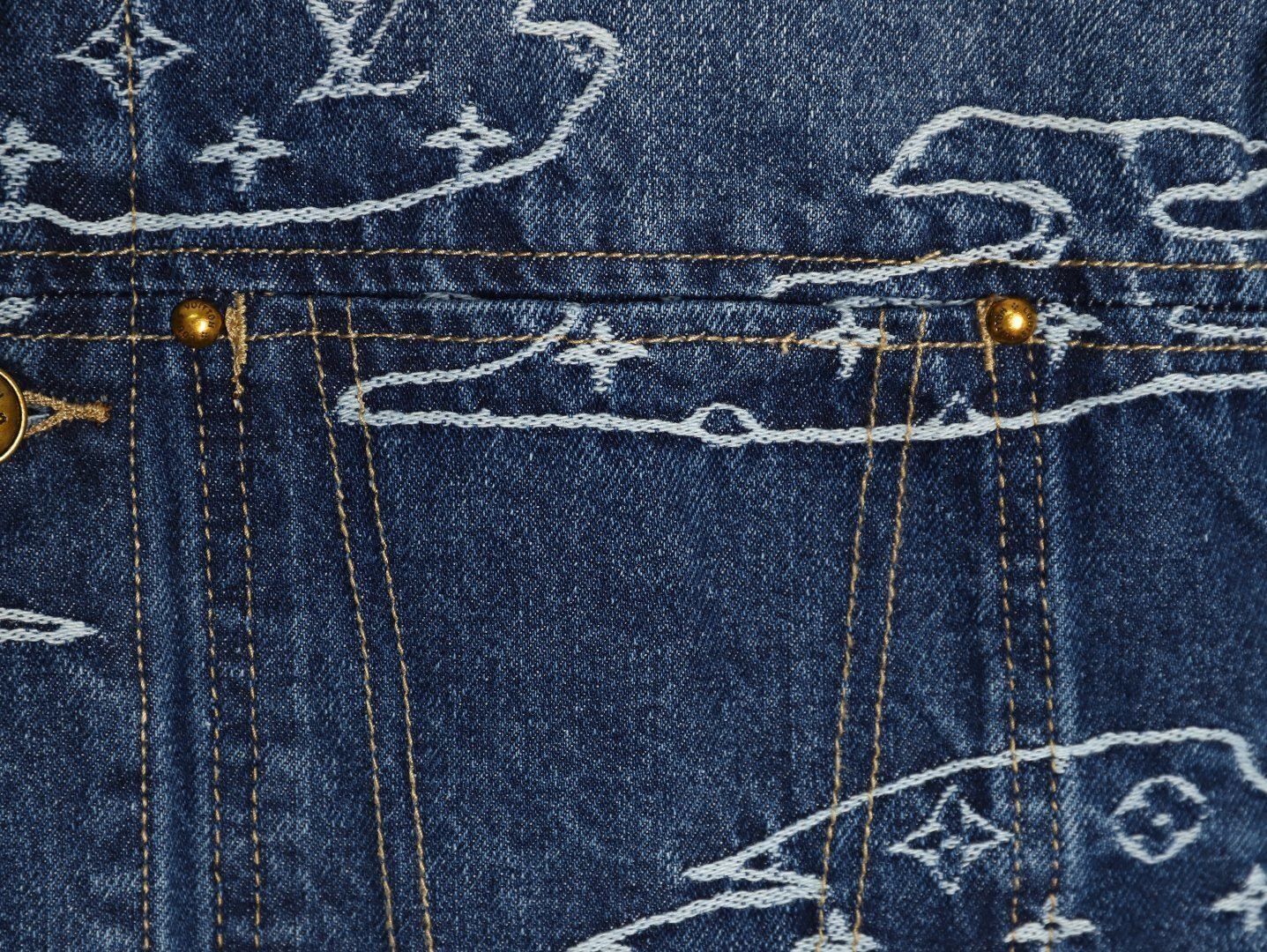 Louis Vuitton LV Pharrell nigo Tyler Denim Jacket Suit