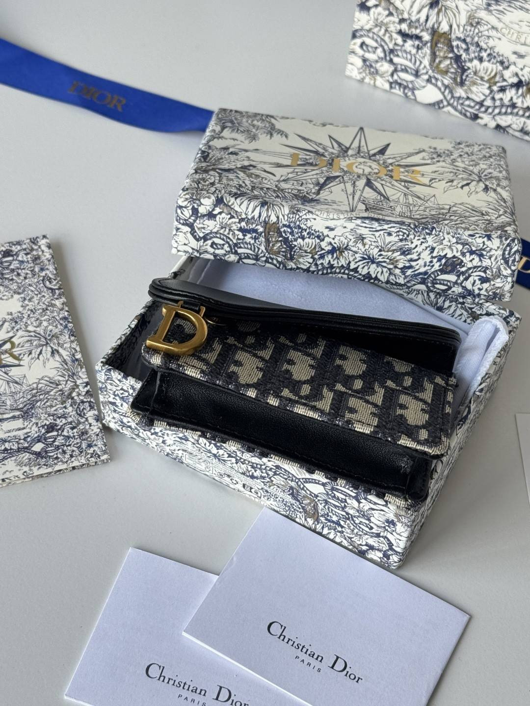 Dior Saddle Bloom Card Holder 11x7.5x3cm