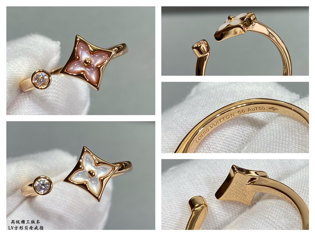 Louis Vuitton Square Mother-of-Pearl Ring