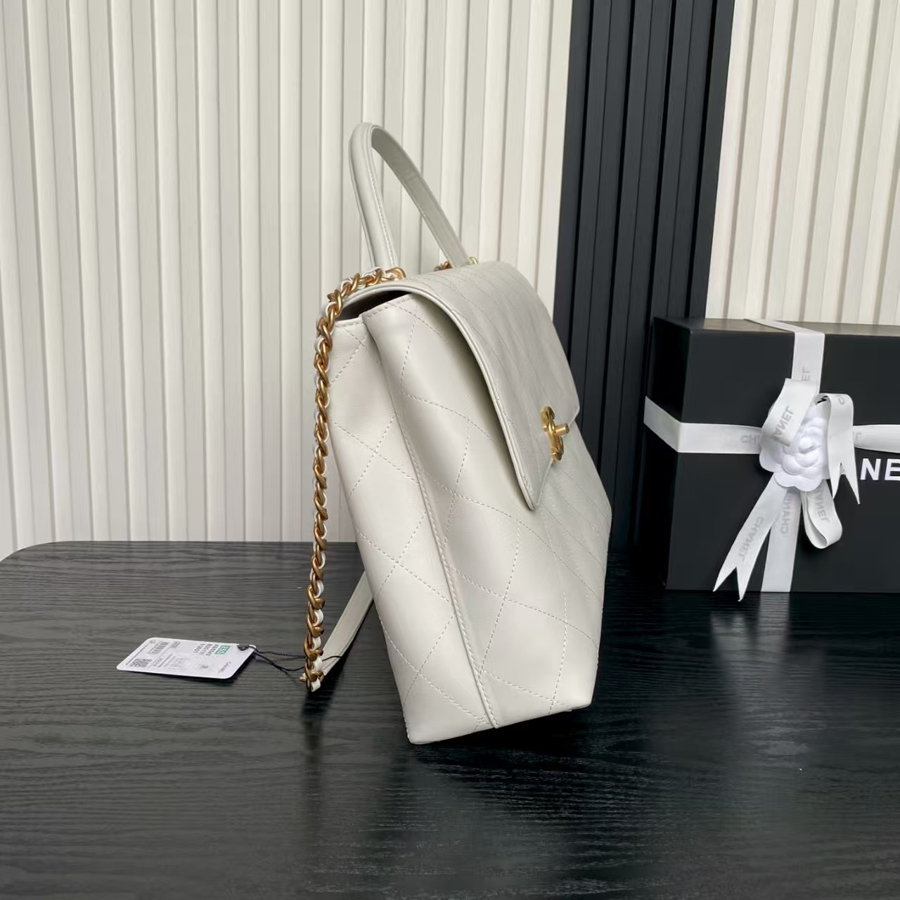 Chanel Maxi Flap Bag with Top Handle 26x37x10cm