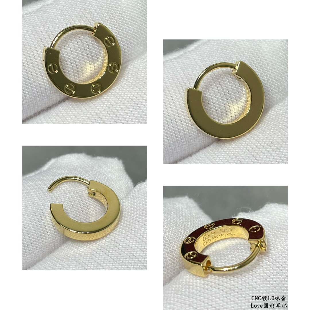 Cartier LOVE glossy round earrings