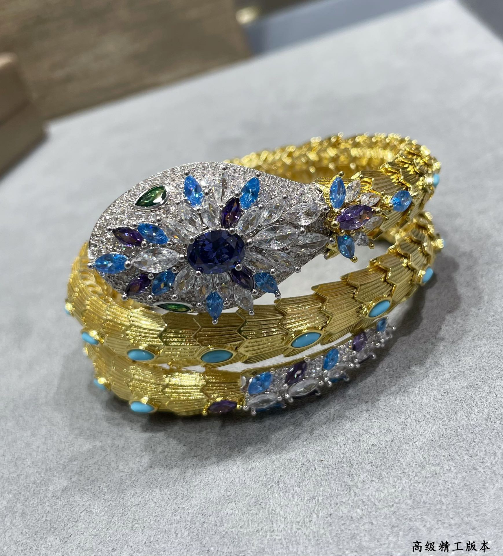 Bvlgari Blue Diamond Princess Snake Bracelet