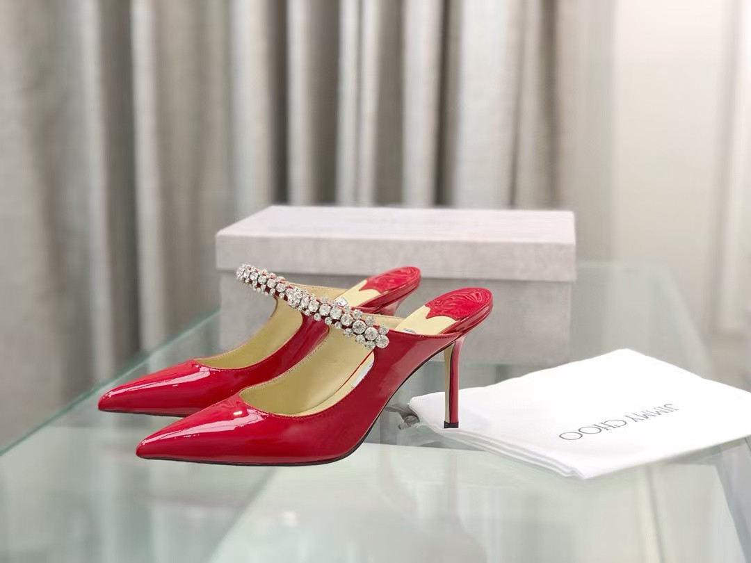 UA Jimmy Choo Mules En Cuir Bing