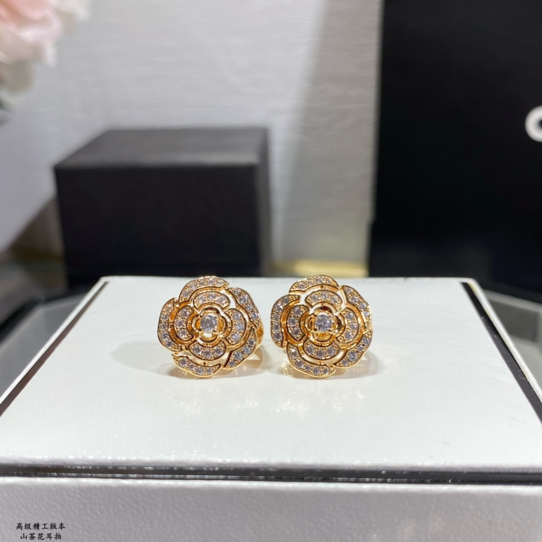 Chanel Camellia Earrings
