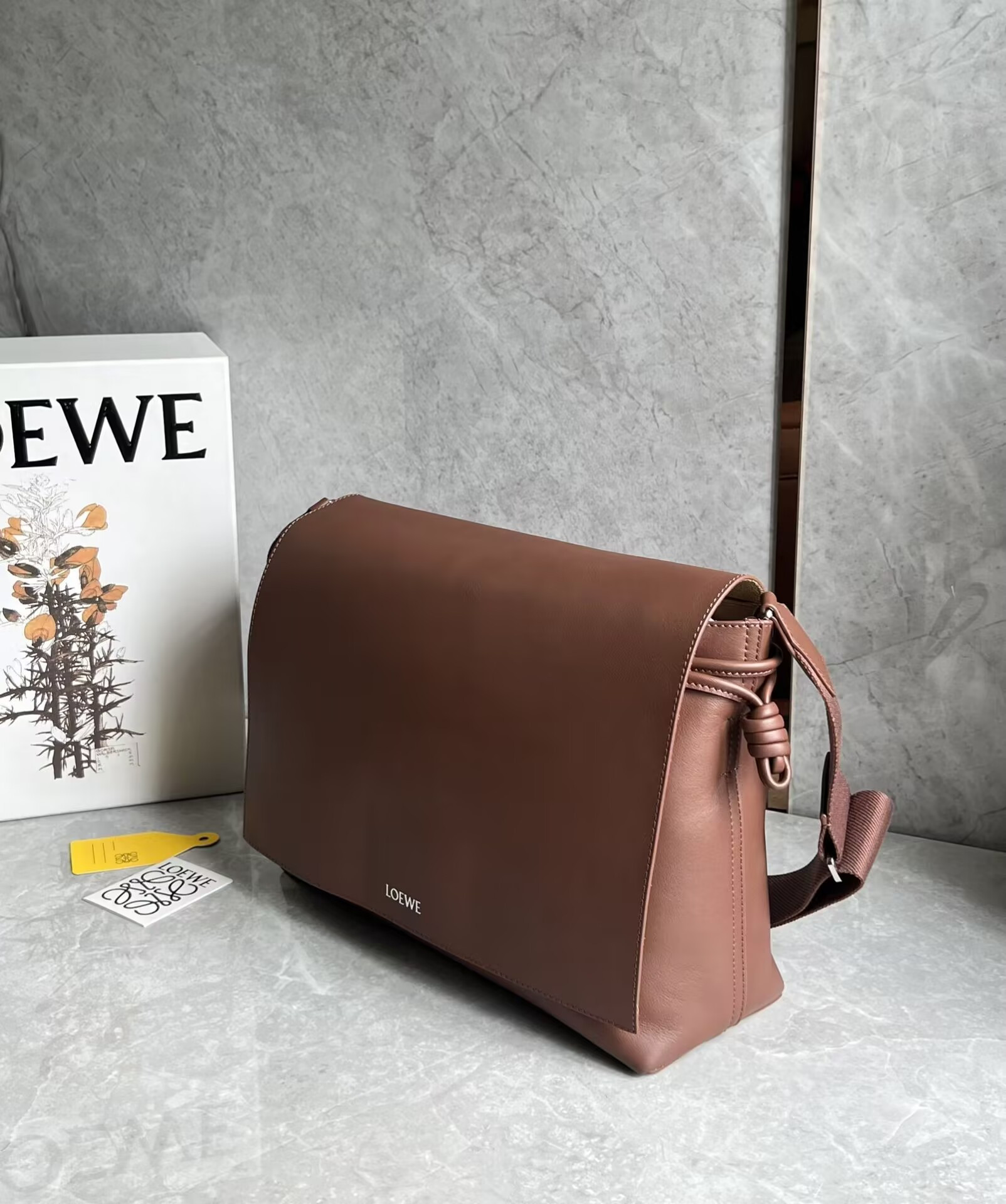 Loewe Flamenco satchel in shiny supple calfskin 34x12x24cm