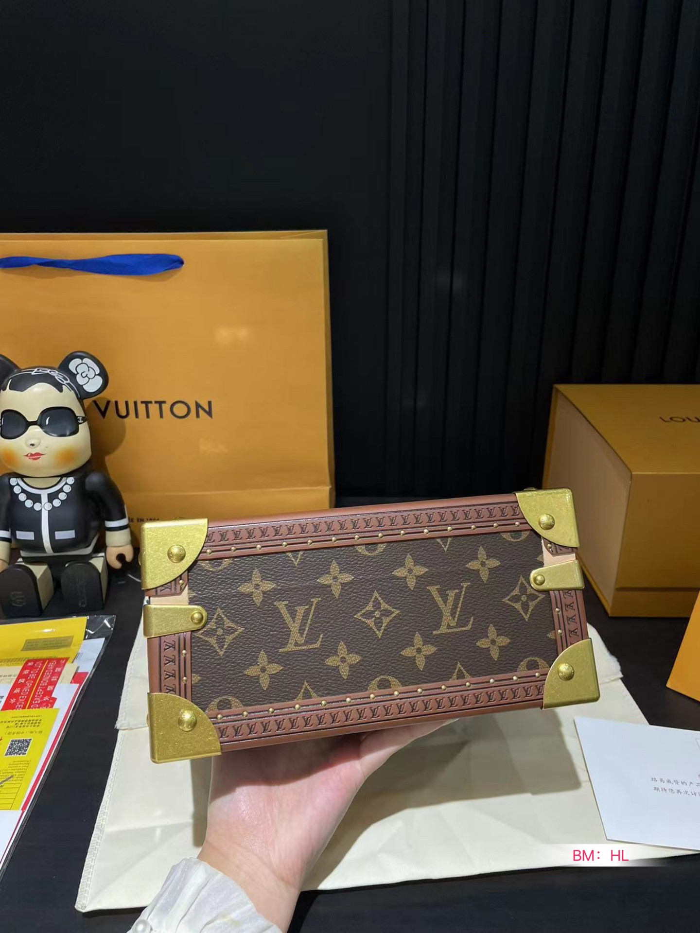 LV M13513 Jewelry Box blackish green 9.4 x 4.9 x 9.4 inches