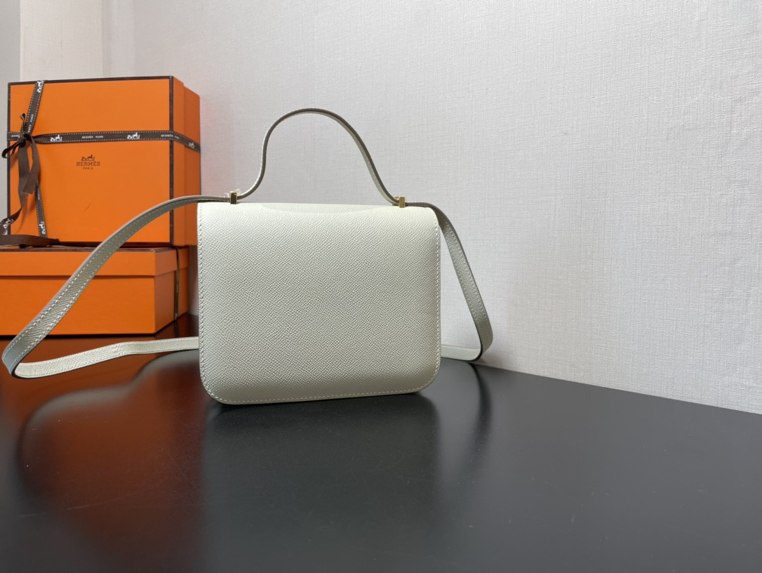 Hermes Constance 24 White Epsom leather gold hardware 9.4"x5.9"x3"