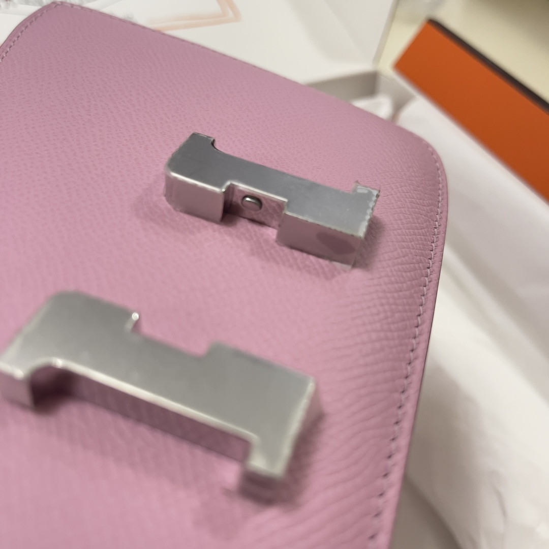 Hermès Constance 19 Epsom Silver Hardware 7.25" x 6.25" x 2.25"