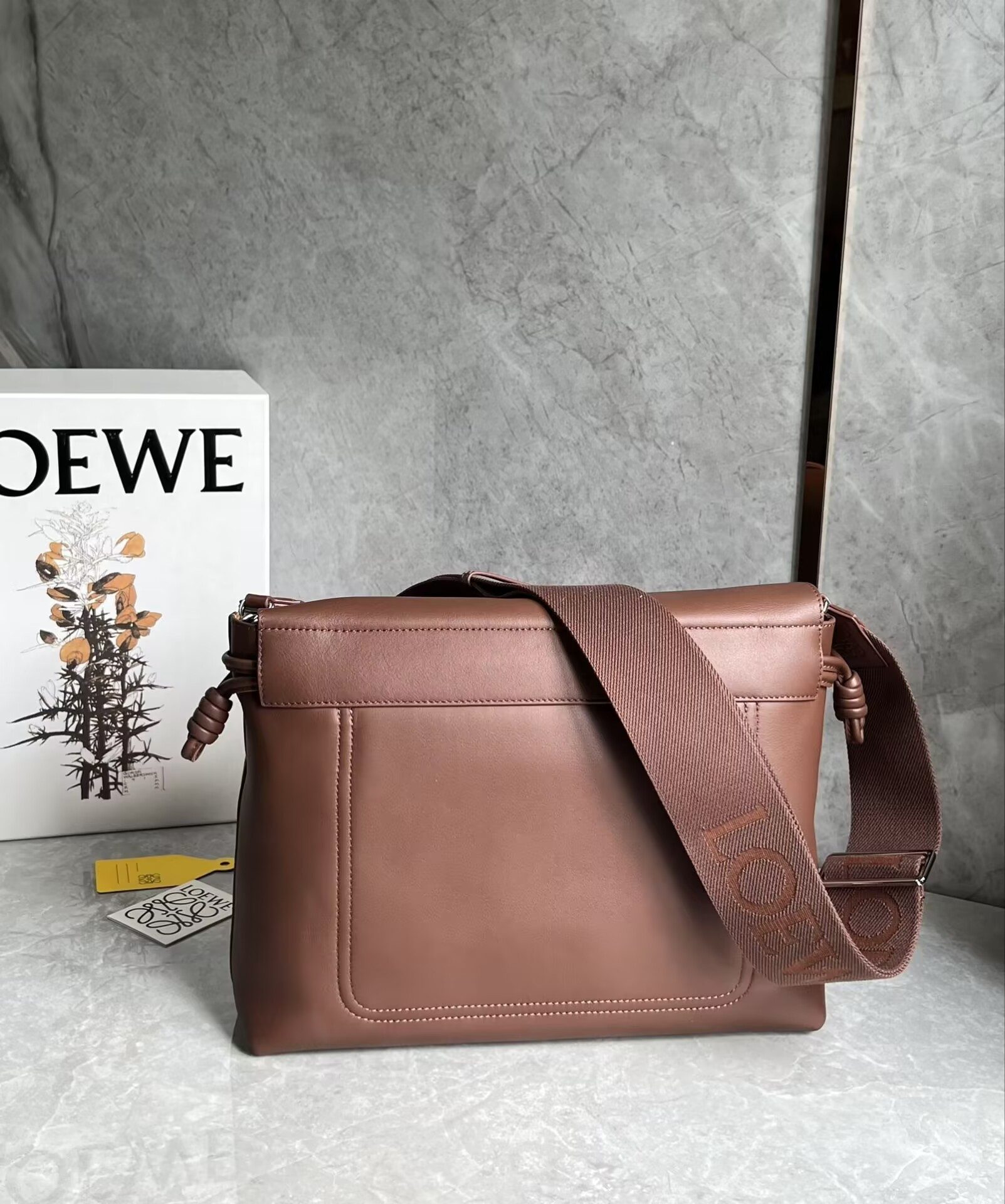 Loewe Flamenco satchel in shiny supple calfskin 34x12x24cm
