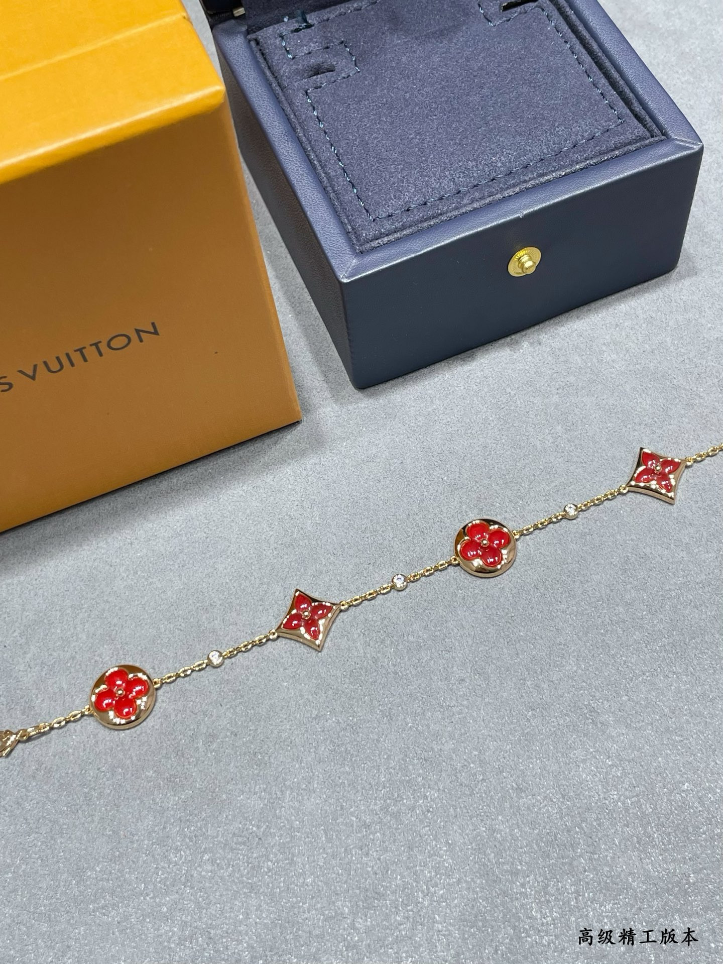 Louis Vuitton Large Red Agate Four Flower Bracelet