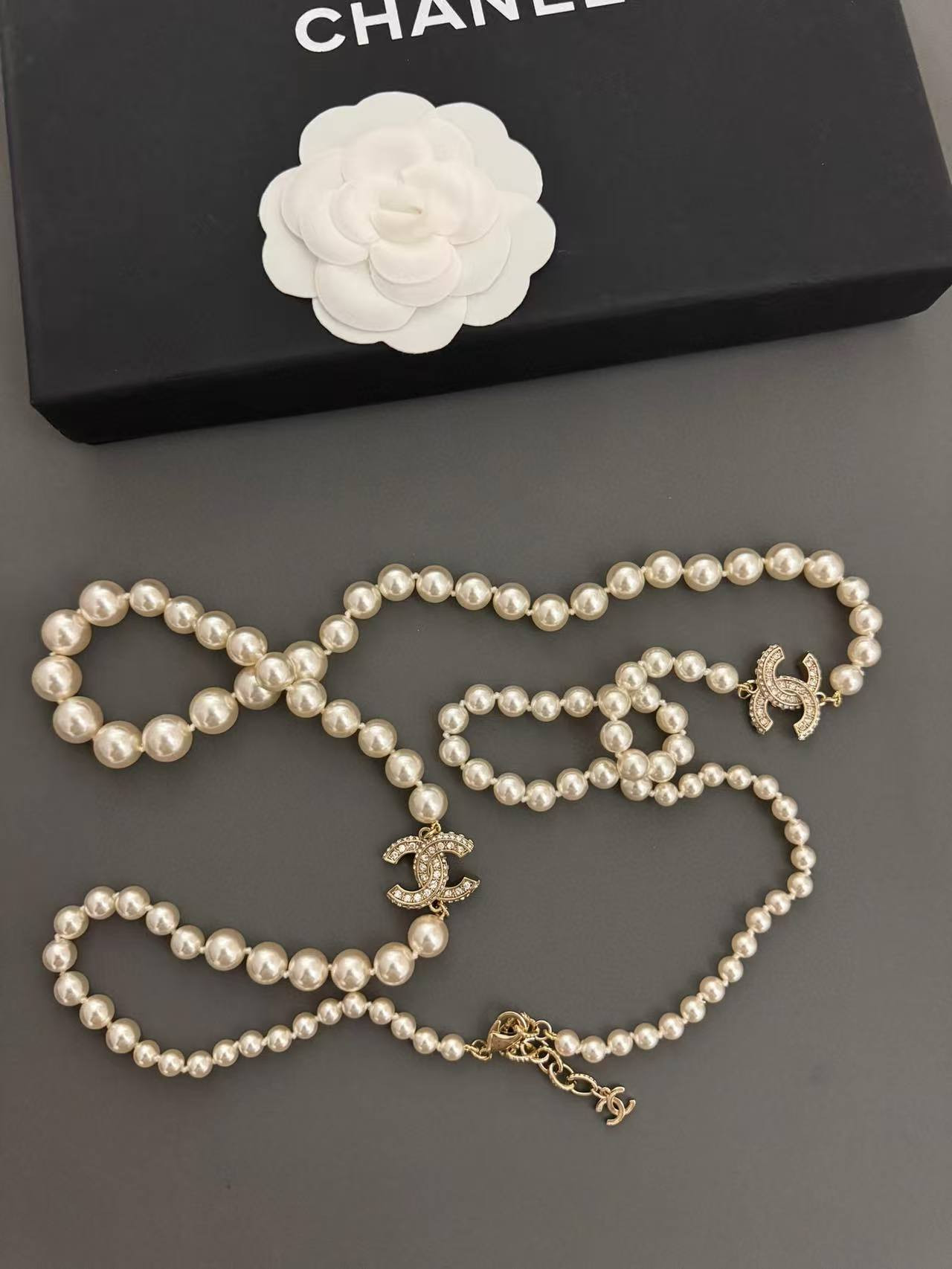 Chanel Long Pear Necklace
