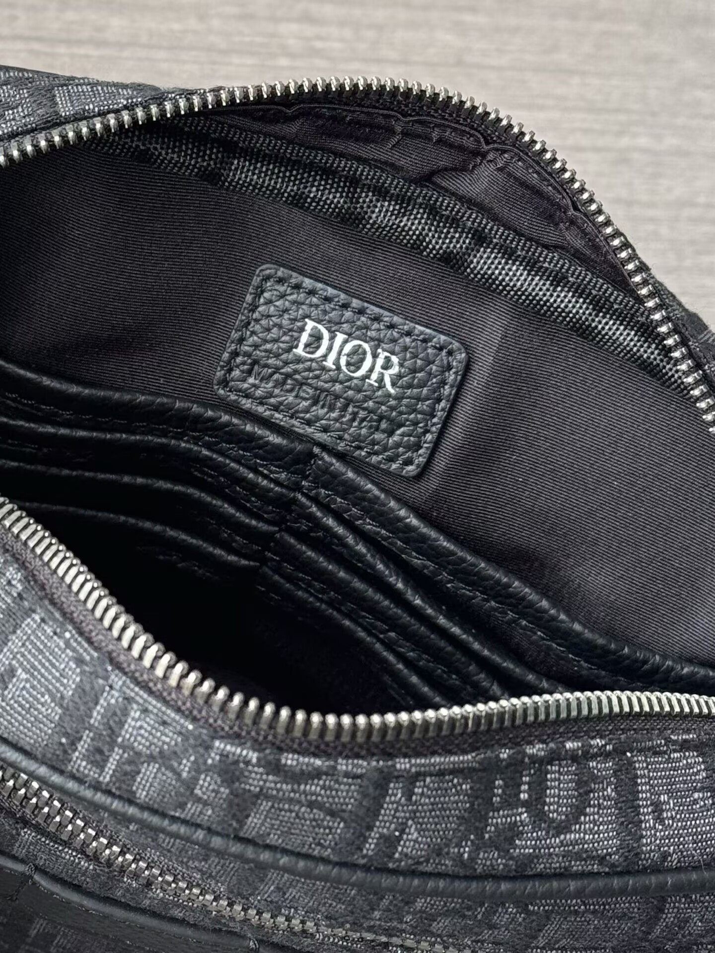 Dior Safari Bag with Strap Black Dior Oblique Jacquard 22x15x6cm