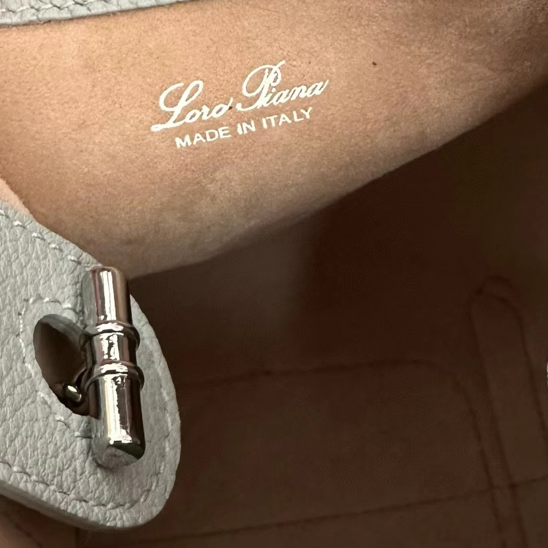 Loro Piana Small Bale Bag Grained Calfskin 17 x 17 x 21 cm