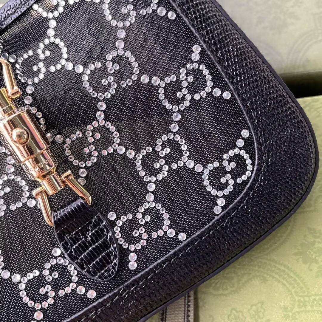 Gucci Jackie 1961 mini lizard shoulder bag 19x13x3cm