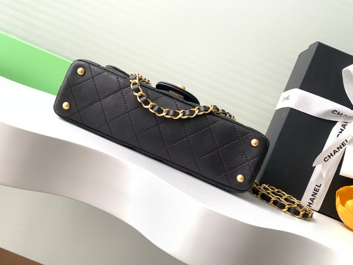 Chanel Mini Flap Top Handle Bag 12x22x6cm