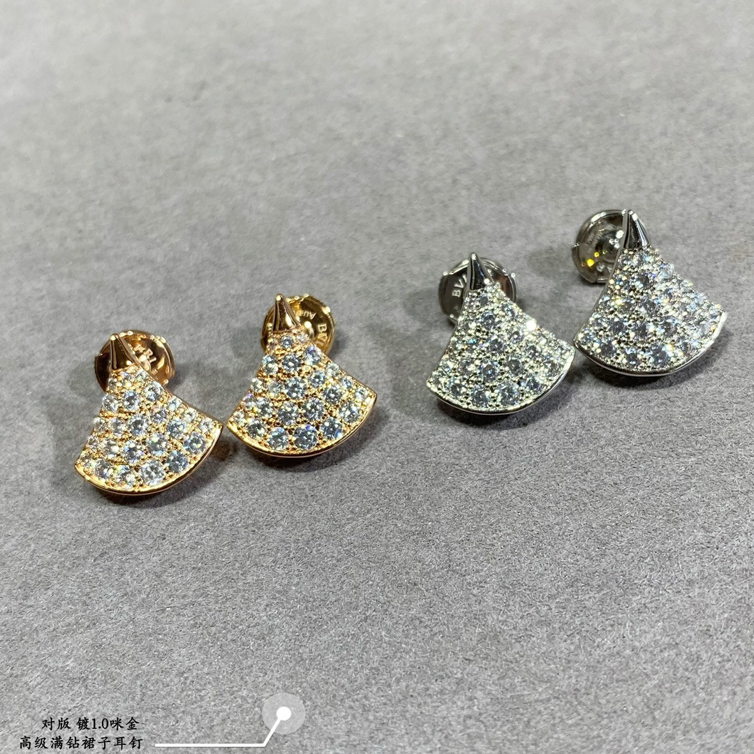 Bvlgari Diamond fan-shaped skirt Earrings