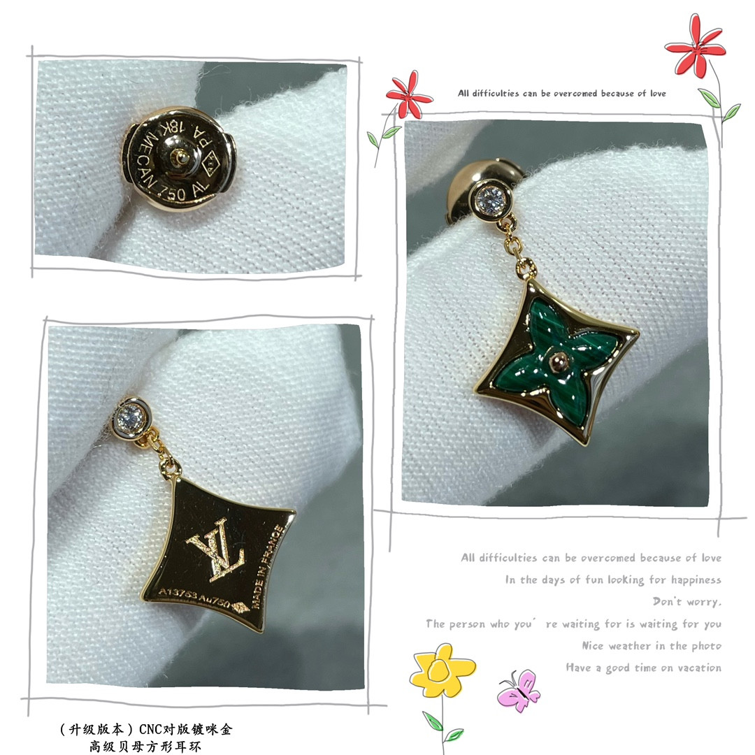 Louis Vuitton Mother-of-pearl square Earrings