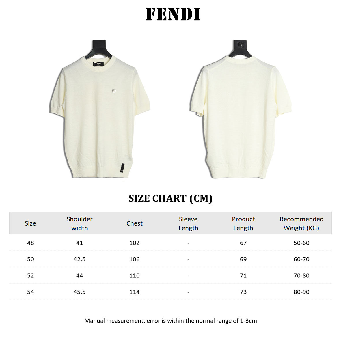 FENDI FD knitting Short-sleeved