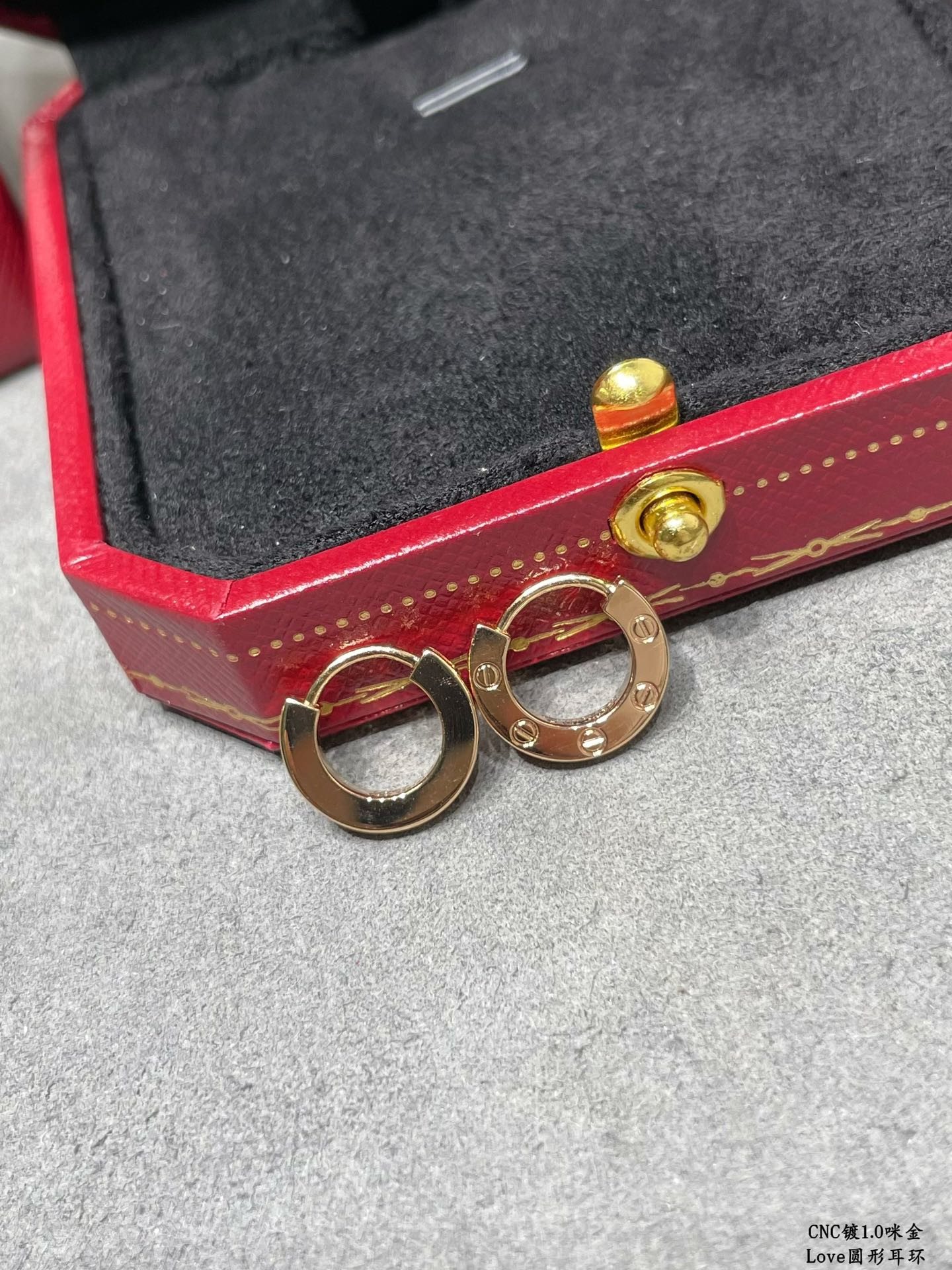 Cartier LOVE glossy round earrings