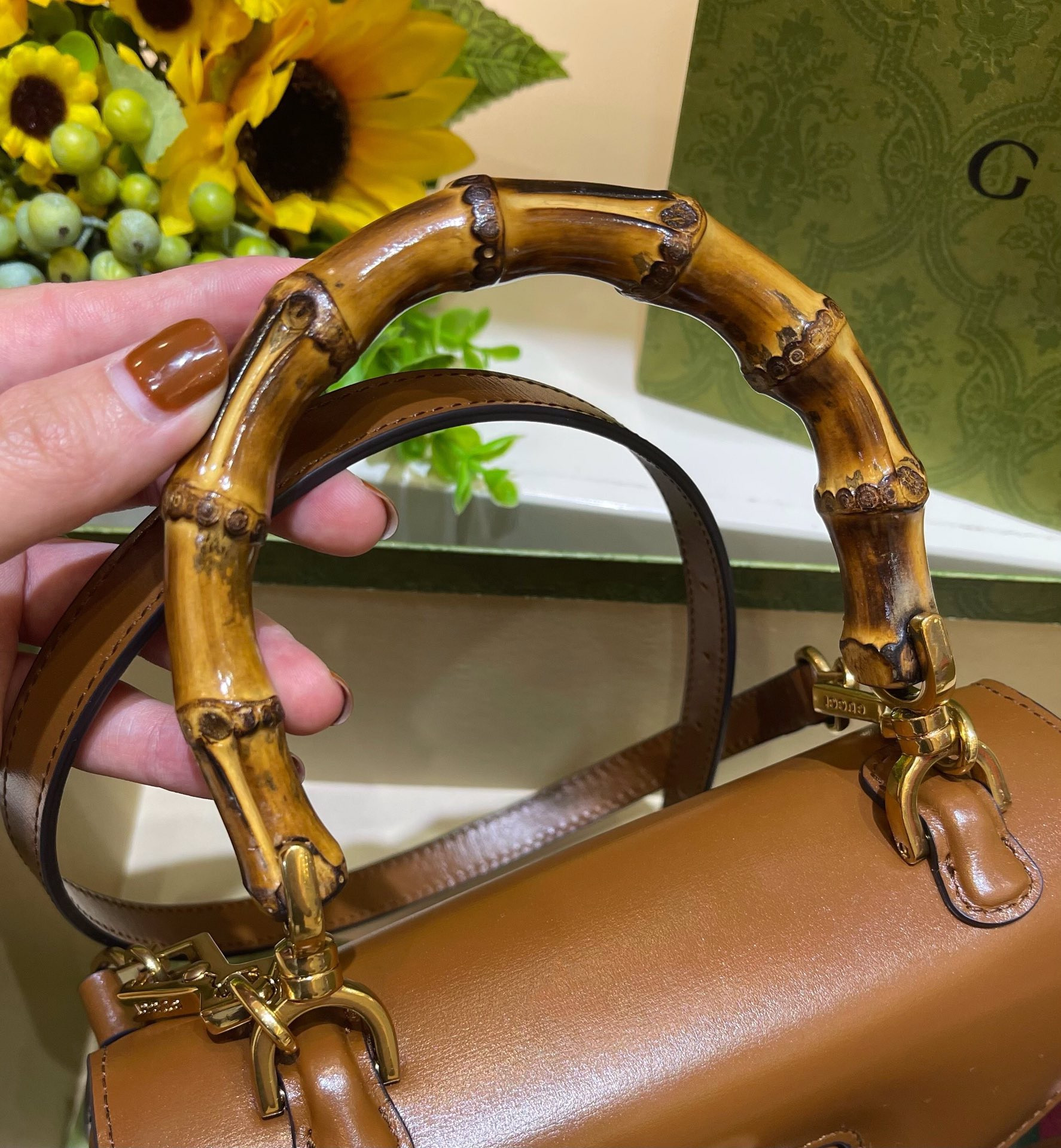 Gucci small bamboo tote
