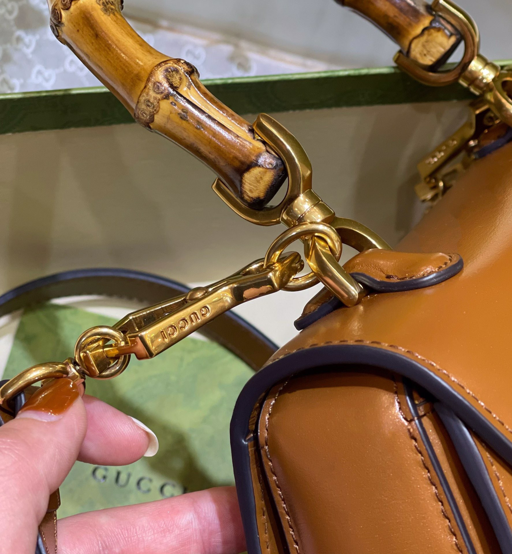 Gucci small bamboo tote