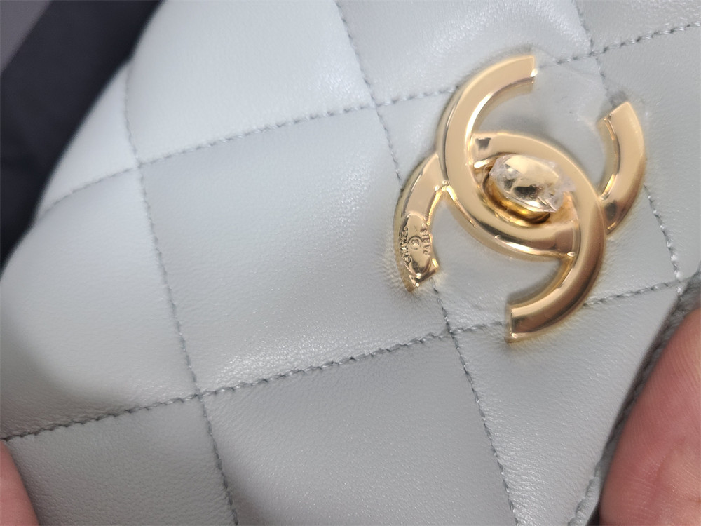 CHANEL FLAP BAG WITH TOP HANDLE 6.6 × 9.8 × 4.7 in