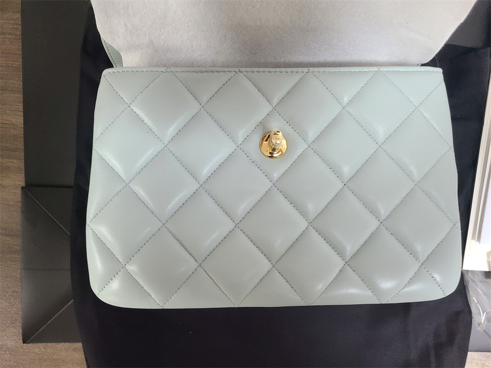 CHANEL FLAP BAG WITH TOP HANDLE 6.6 × 9.8 × 4.7 in