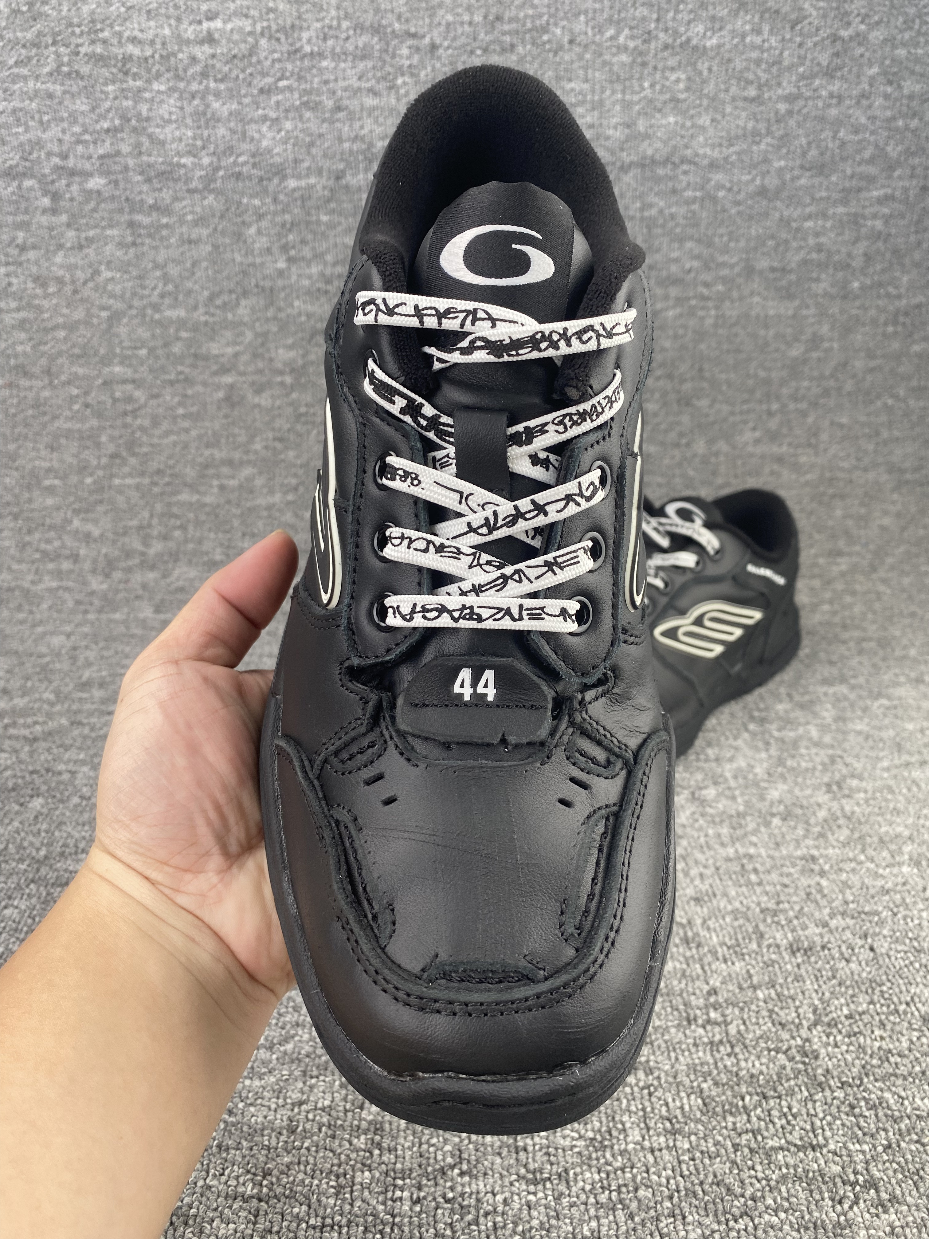 UA Balenciaga Hamptons Worn-out Sneaker in Black(run one size large)