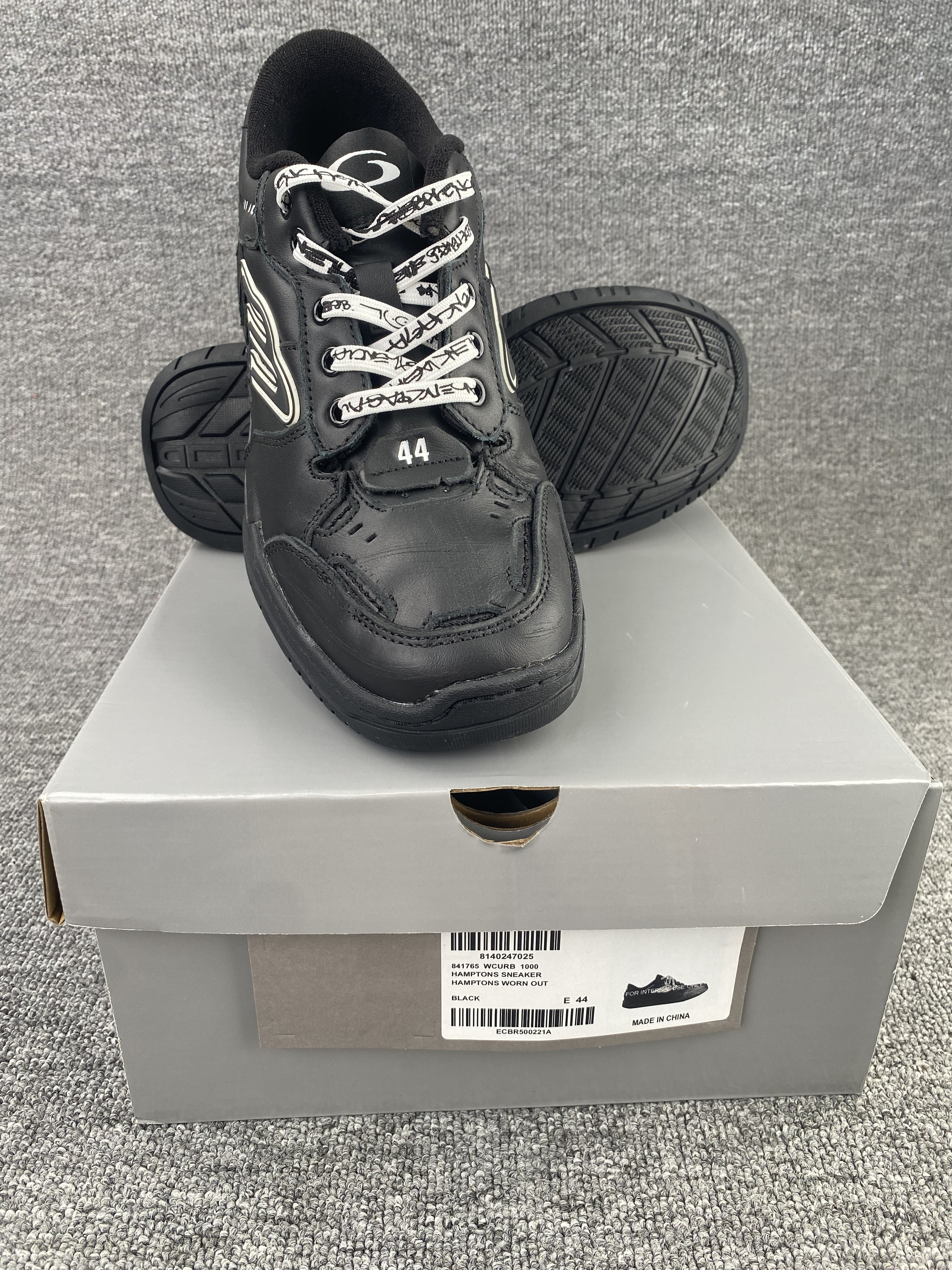 UA Balenciaga Hamptons Worn-out Sneaker in Black(run one size large)