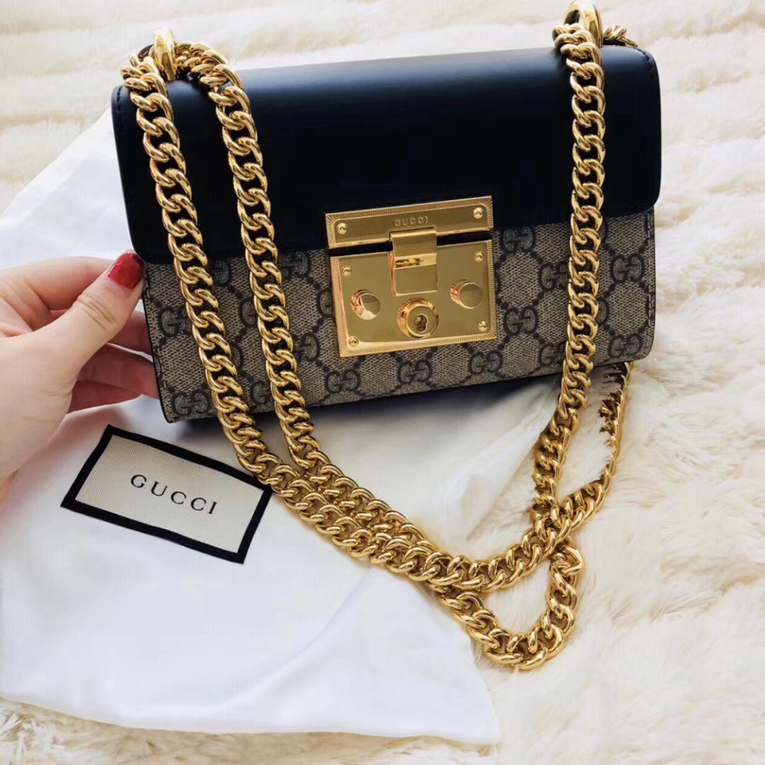 Gucci padlock shoulder bag 20cm