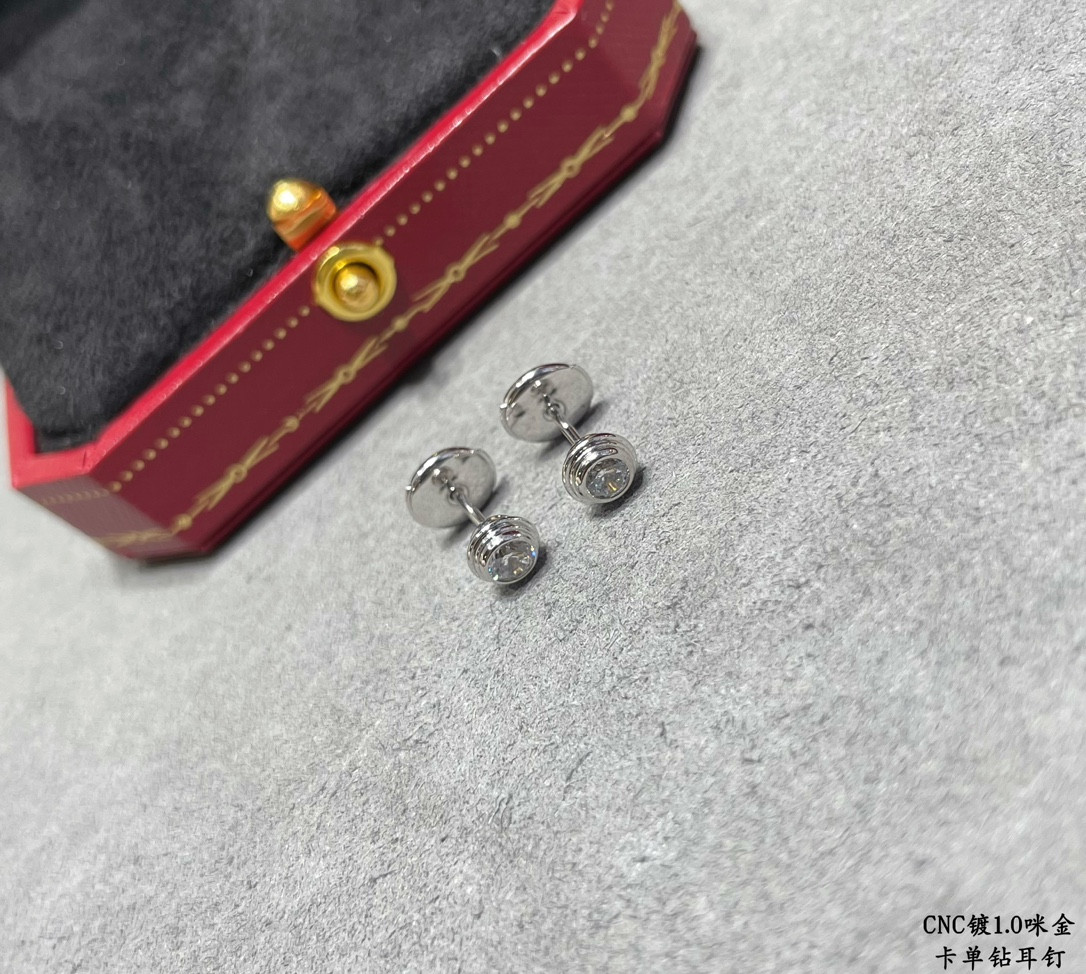 Cartier Single diamond stud Earrings