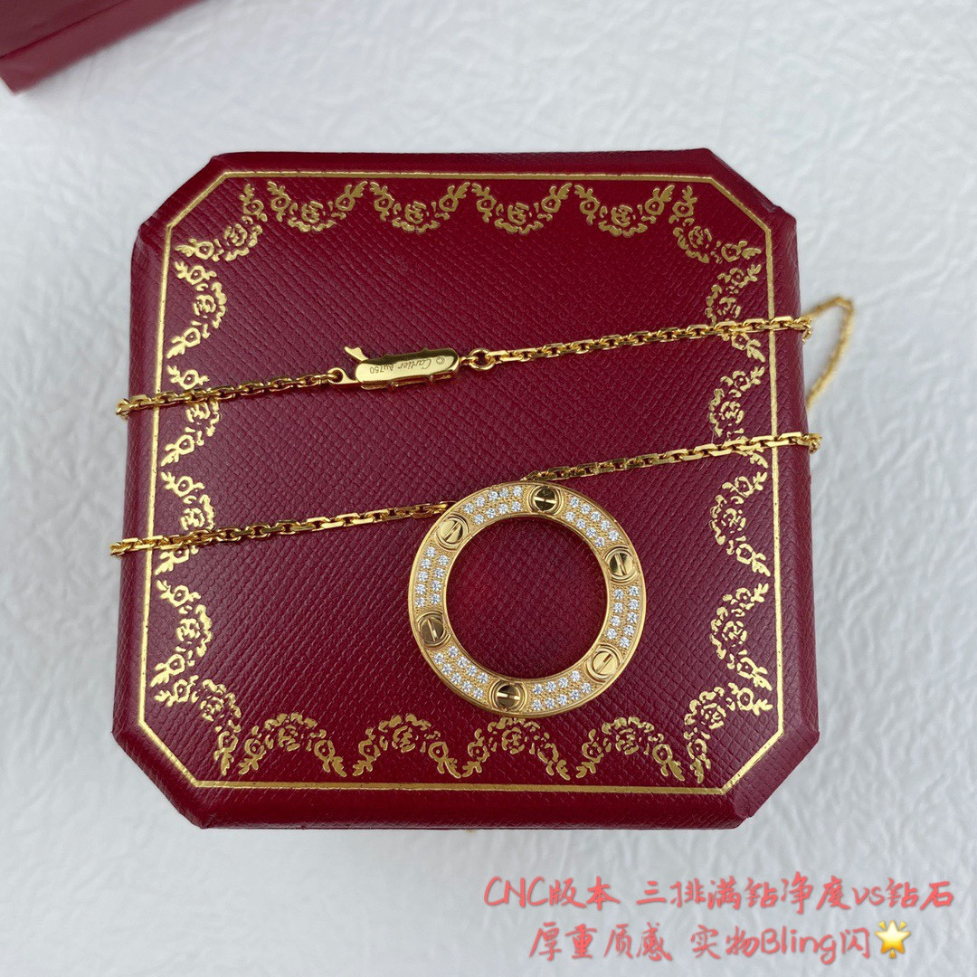 Cartier Double-sided fully diamond-encrusted coin Necklace