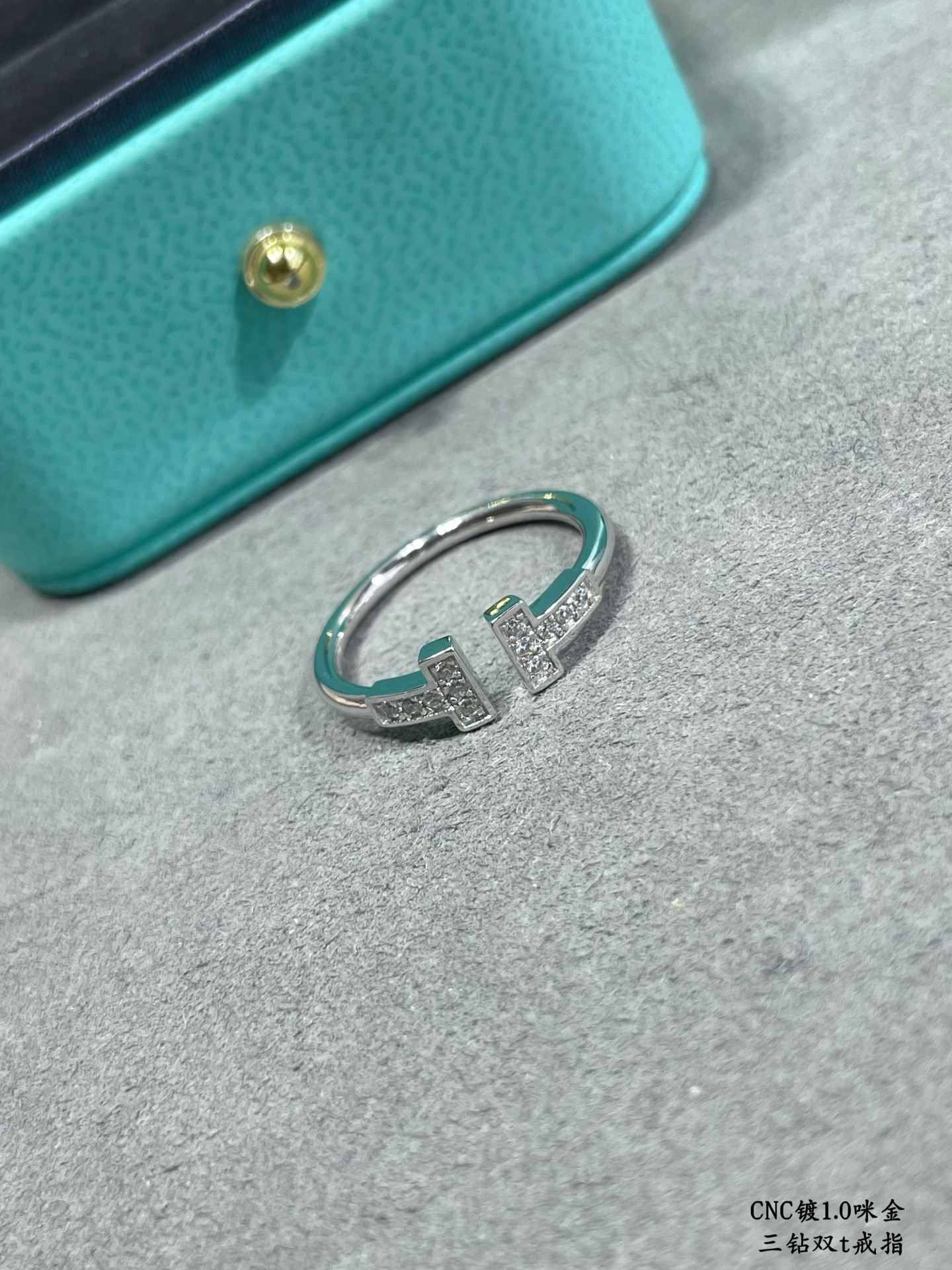 Tiffany & Co. Double T Diamond-Banded Ring