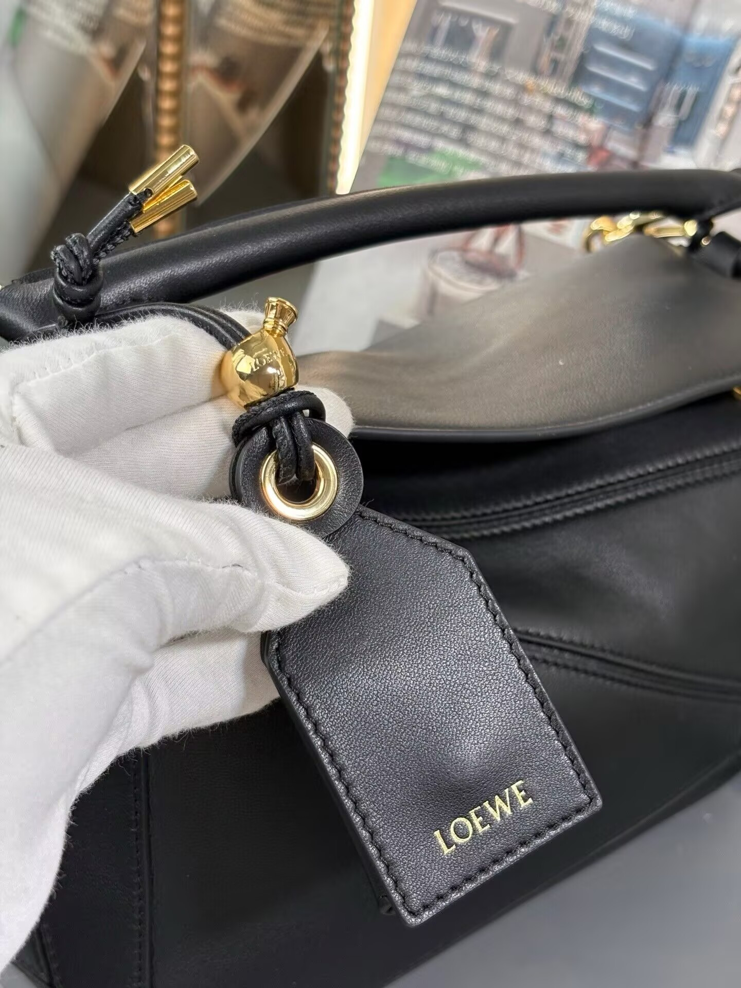 Loewe Mini Featherlight Puzzle Bag Nappa Lambskin 18x12.5x8cm