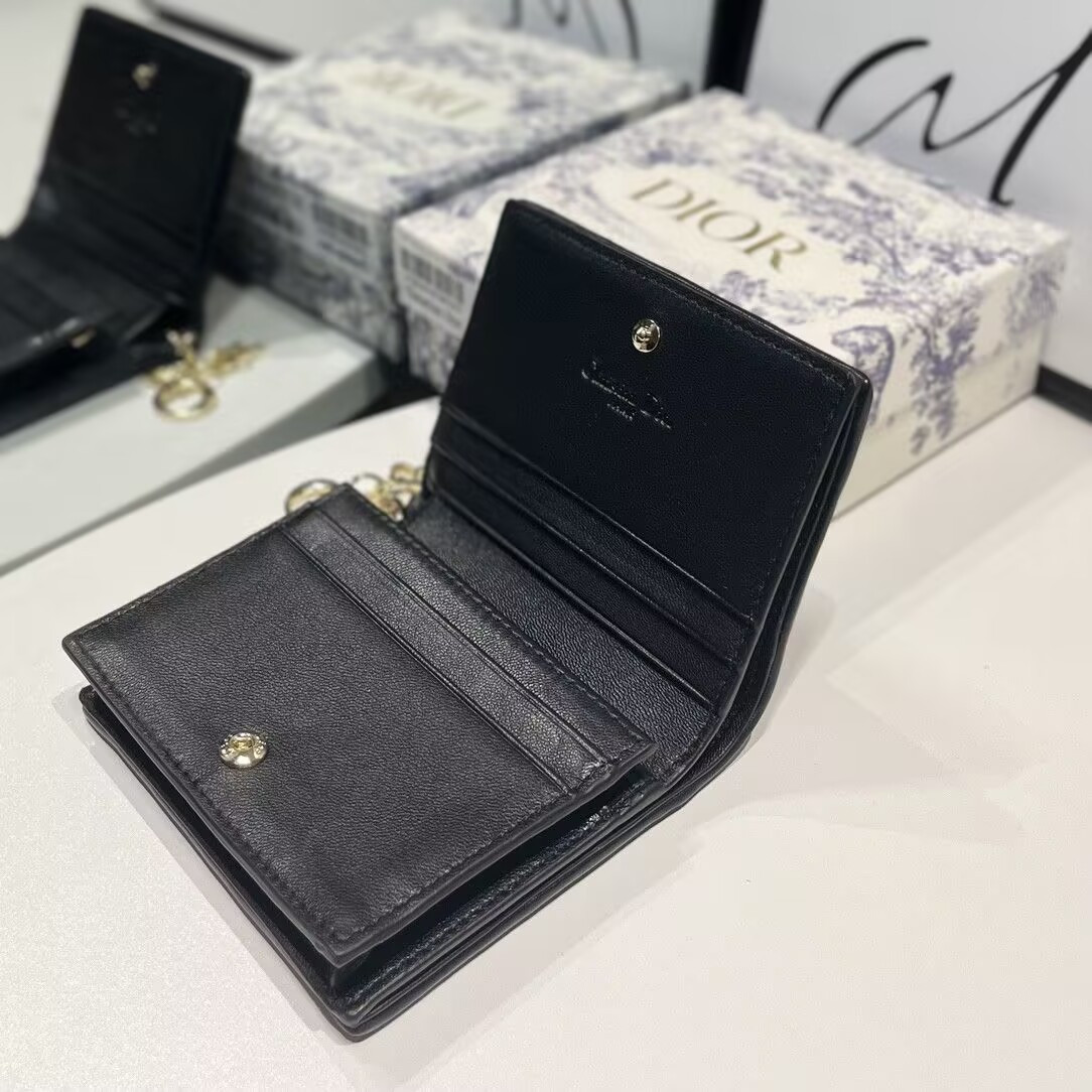 Dior Mini Lady Dior Gardenia Wallet 11x9x3cm