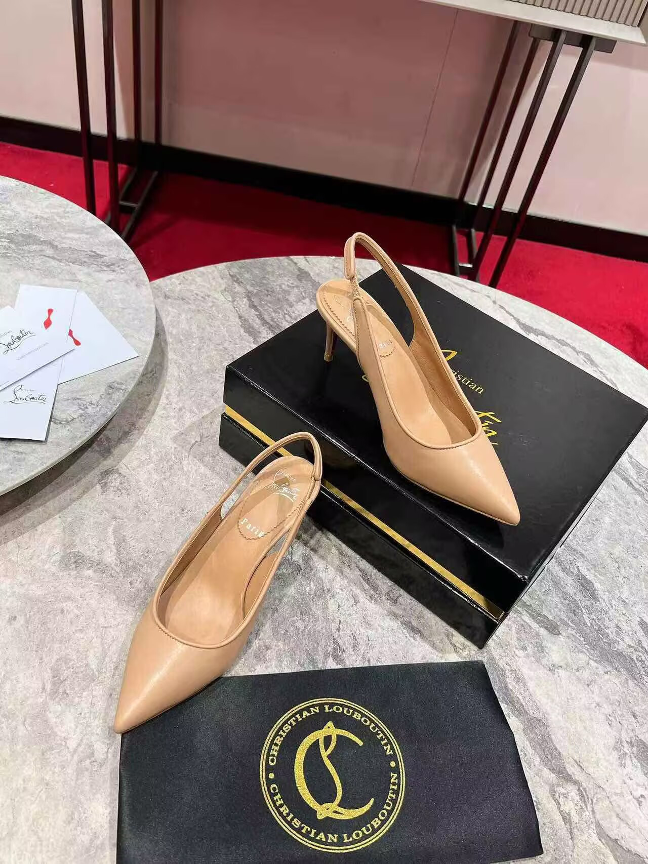 UA Christian Louboutin Sporty Kate Sling 65mm