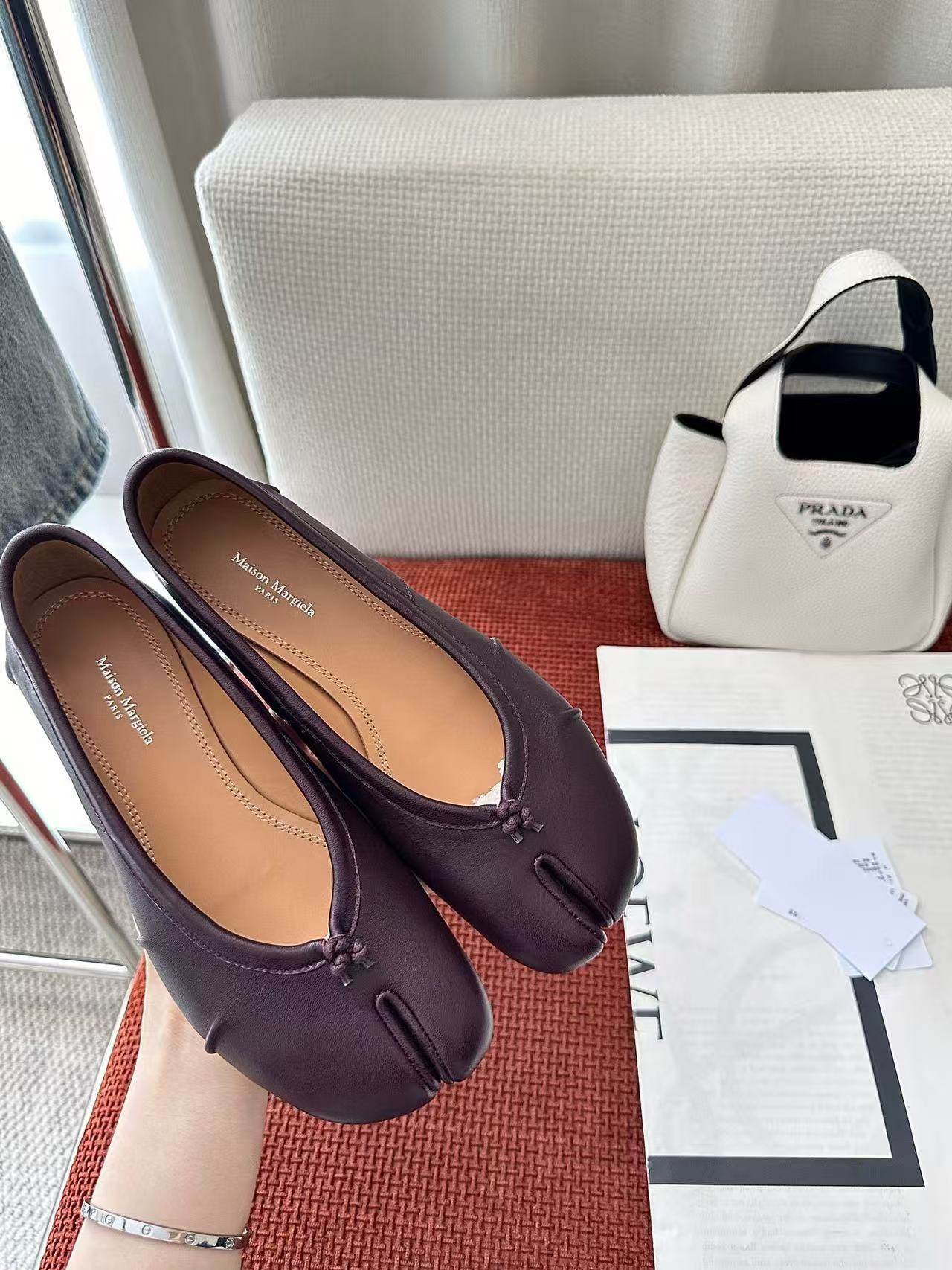 UA Maison Margiela Tabi Leather Ballet Flats