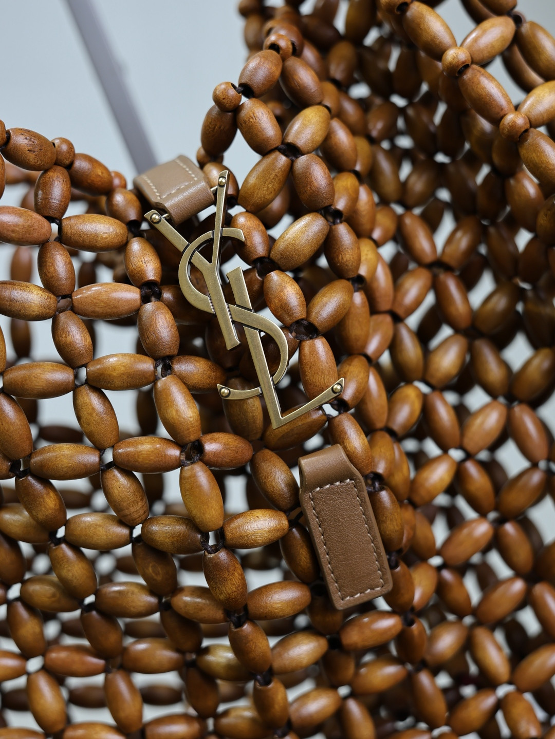 YSL LE 5 à 7 large in wood beads 30x35x10cm