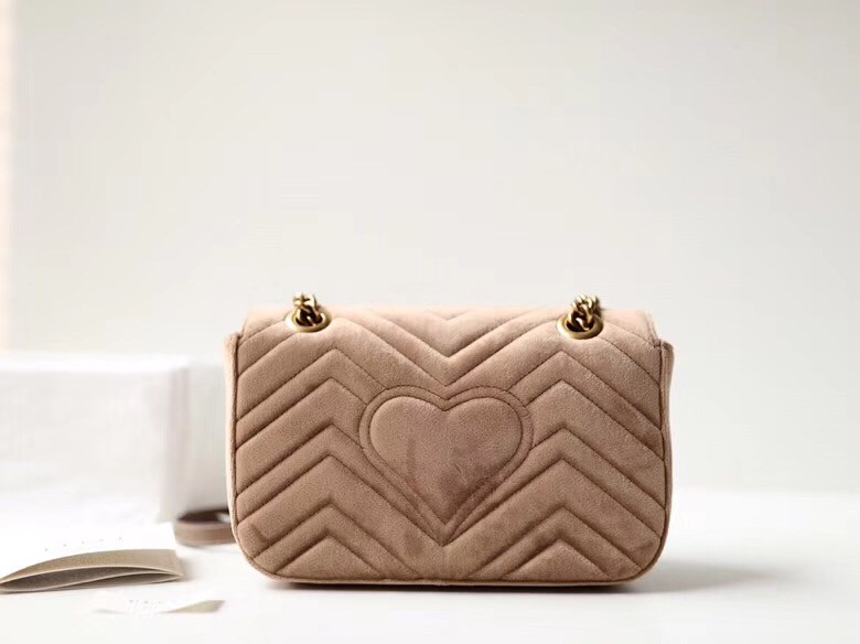Gucci GG Marmont Small Velvet Shoulder Bag