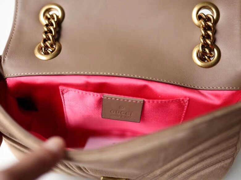 Gucci GG Marmont Small Velvet Shoulder Bag